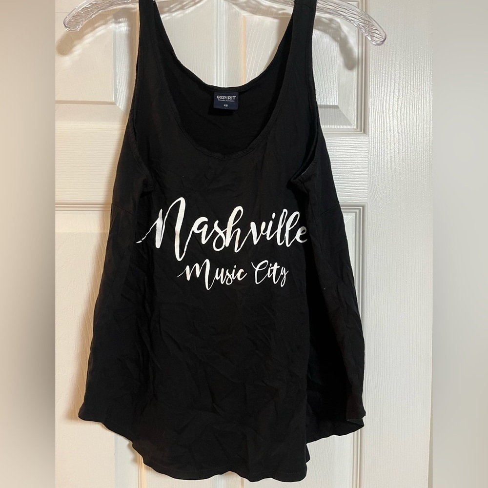 Esprit Black Nashville Music City Tank Top